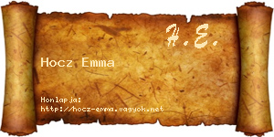 Hocz Emma névjegykártya